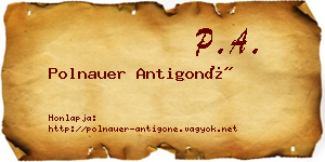 Polnauer Antigoné névjegykártya